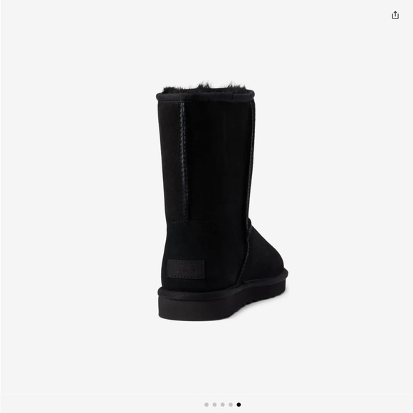 UGG Classic Short II Black Suede Mid-Calf Boots Women’s 9 - Picture 16 of 16